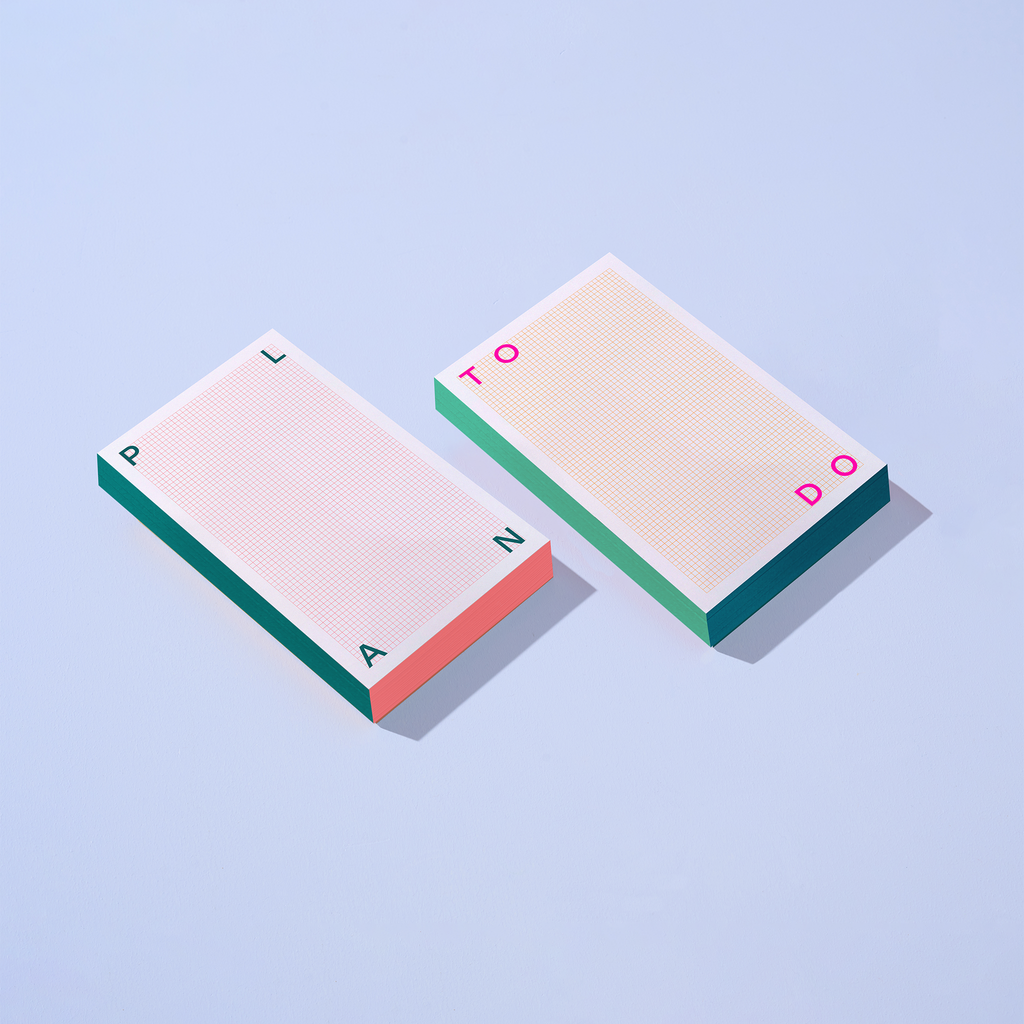 Muinus Grid Moglea Grid Pad notepad with 2-page layout, featuring a clean grid ...