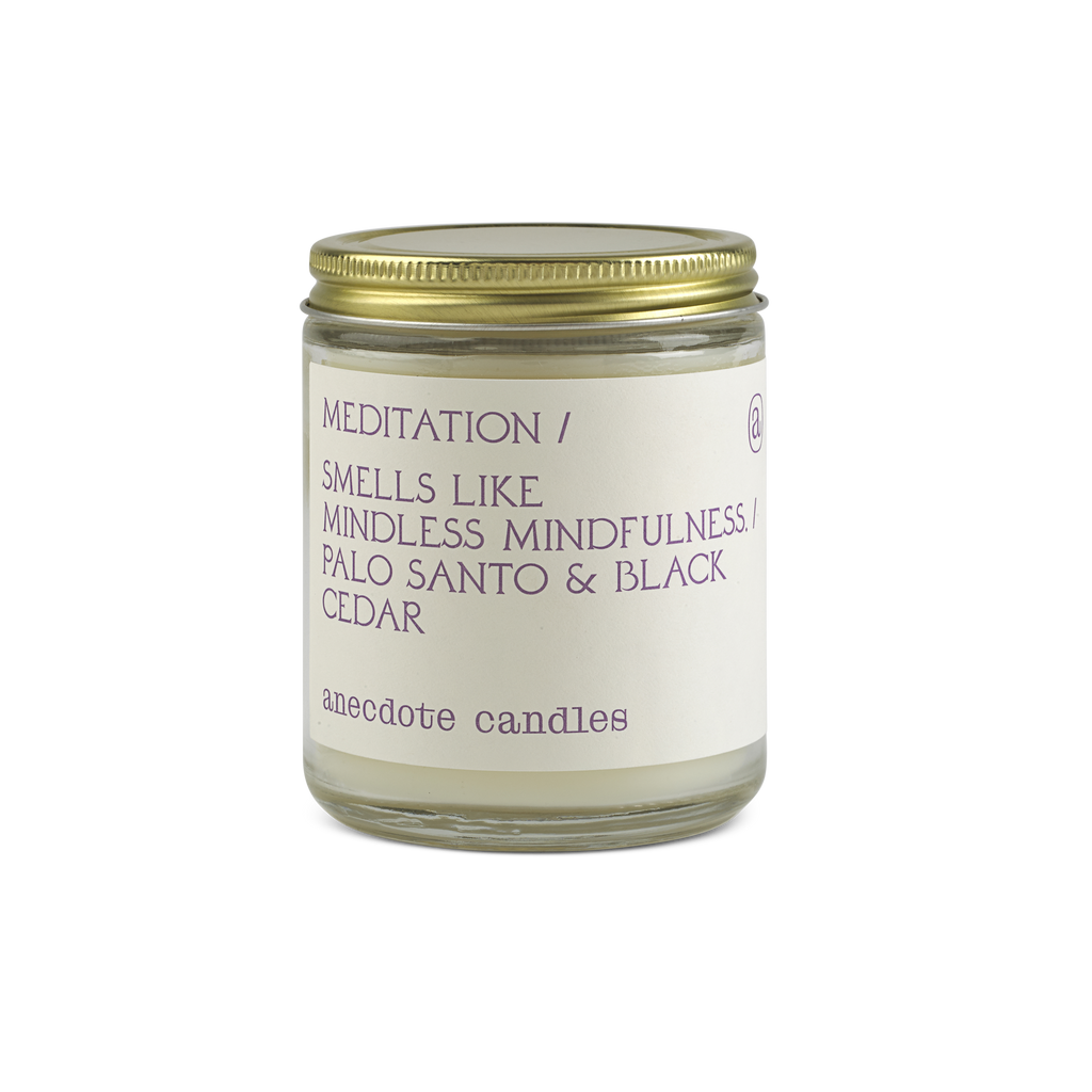 Anecdote Candles - Meditation (Palo Santo & Black Cedar) Glass Jar Candle Anecdote Candles